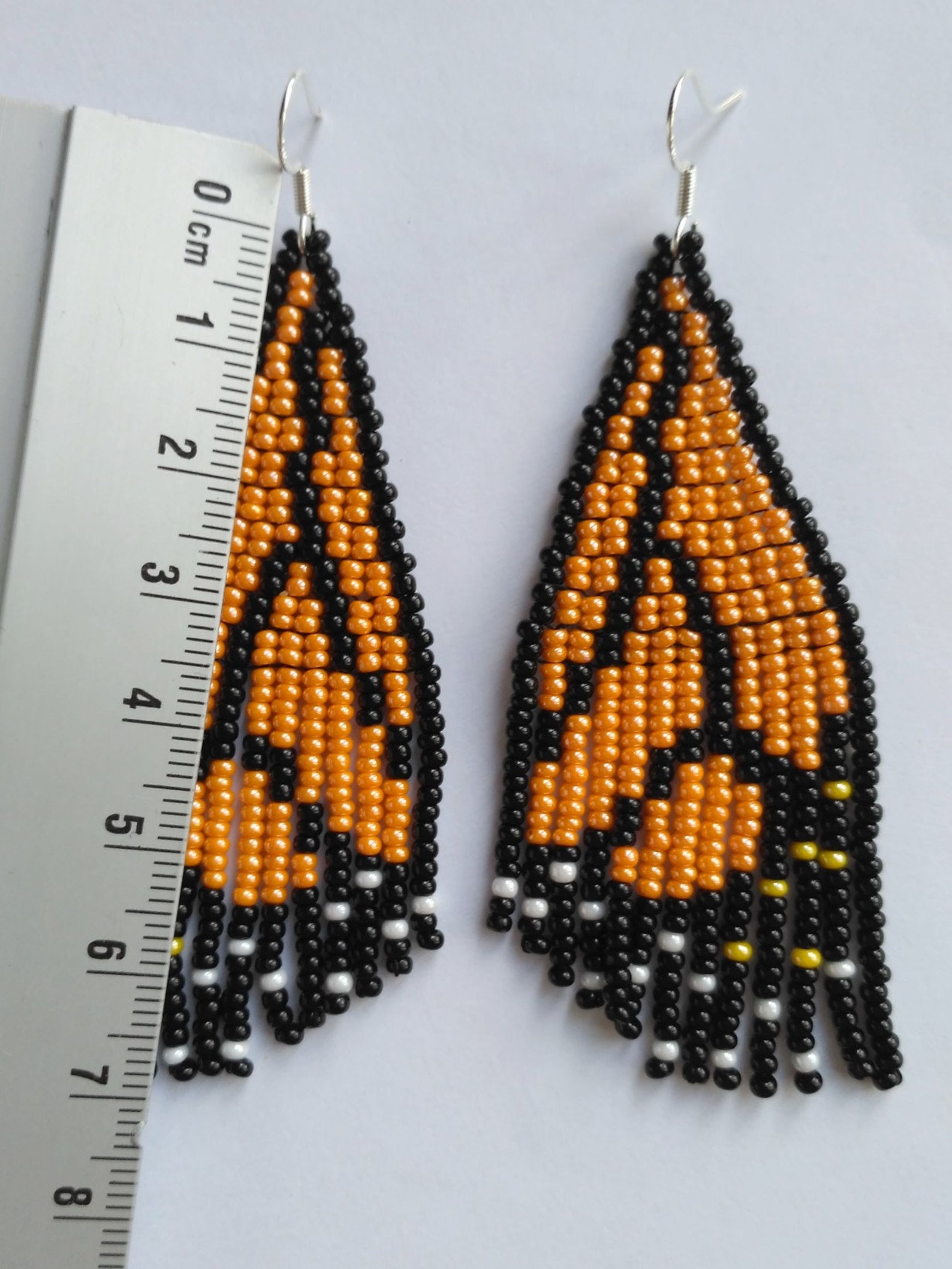 Beaded Butterfly earrings beaded earrings Wing earrings Seed Etsy