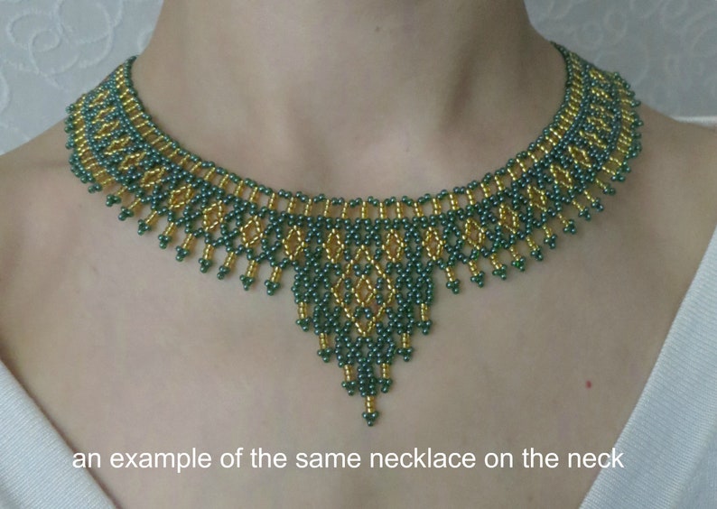 White bib necklaces for women Beaded necklace Beaded jewelry necklace