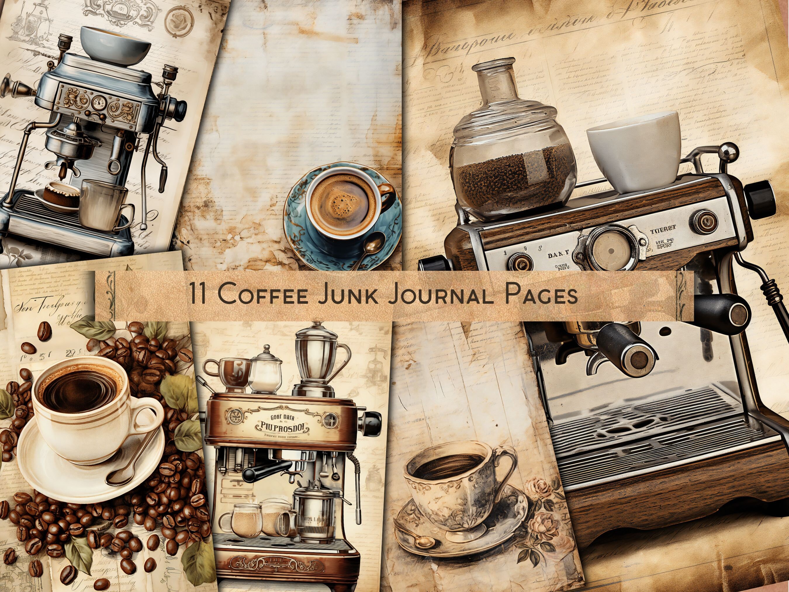 3D Junk Journal Insert: Teacups Digital Junk Journal Supplies Kit,  Scrapbook Kit, DIY Paper Craft, Interactive, Mini Pop Up 