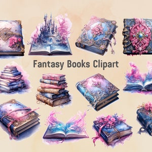 Antique Vintage Books Clipart Pack Old Book PNG bundle book stack PNG Antique Book Fantazy Reading clip art Instant Download Commercial use