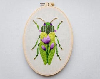 Decorazione murale ricamata a forma di scarabeo. Un regalo perfetto per gli amanti degli scarabei, gli appassionati di insetti, gli entomologi e gli appassionati della natura.