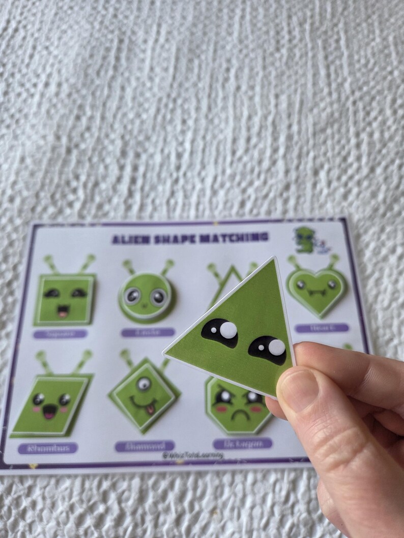 Alien Shape Matching Activity | Preschool Toddler Learning Game ...