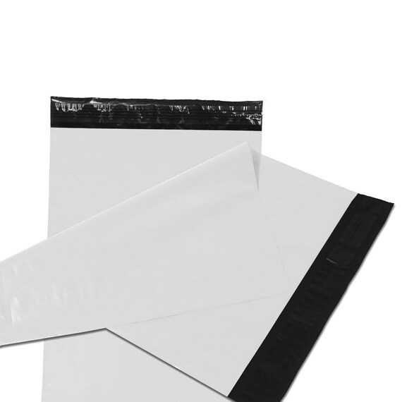 100 Premium 10 x 13 Inch White Poly Mailers Plastic Shipping Bag