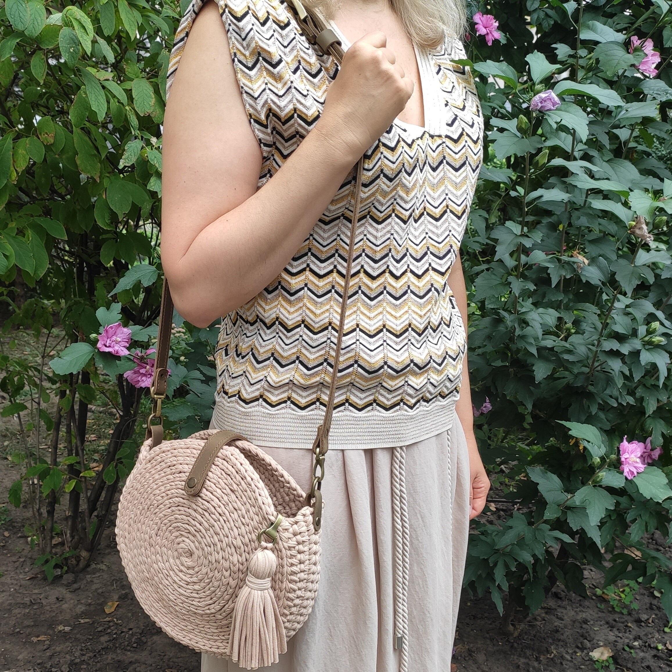 Circular Crochet Bag