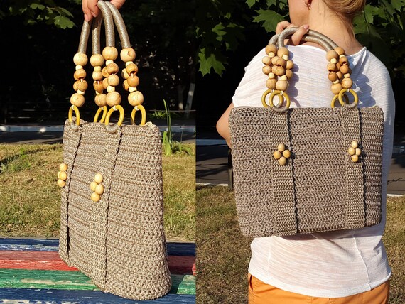 crochet beaded bag