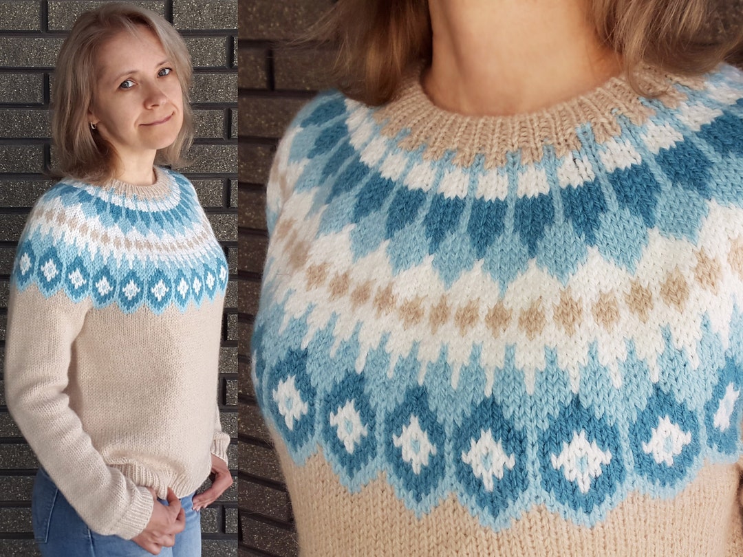 Pull raglan femme Tricot manches raglan Lopapeysa Pull Etsy France
