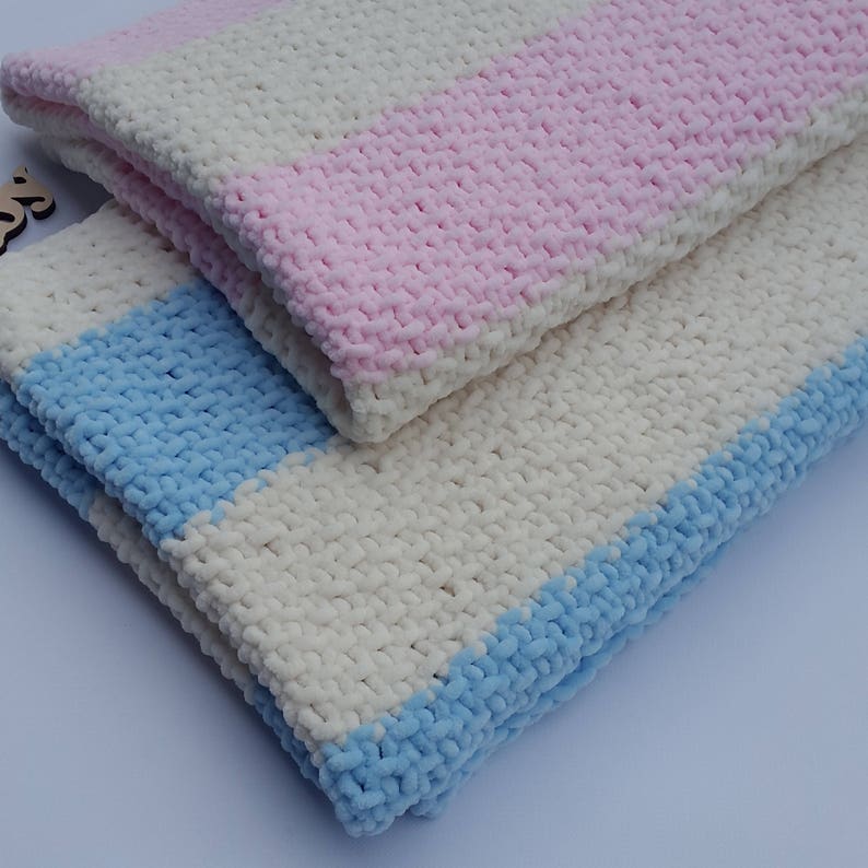 Twins Baby Gifts Boy and Girl Twins Knit Blankets for Twins Etsy