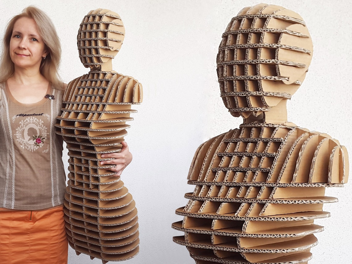 Body Form Dress Form Cardboard Mannequin Mannequin Display DIY Etsy