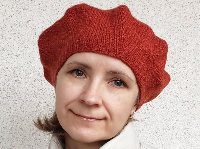 Knit beret women Ladies knitted beret Knit wool beret Merino beret Womens beret trendy Knit beret for lady Knit cashmere beret Merino wool