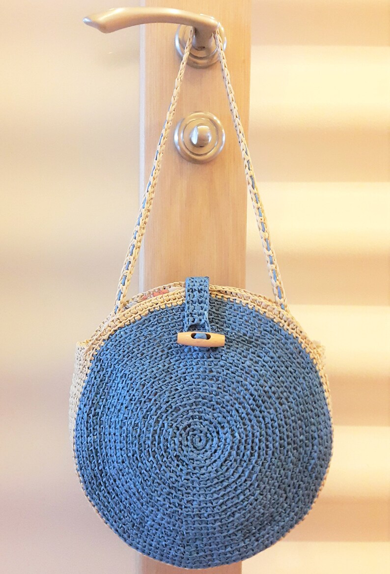 Crochet Round Bag Knit Circle Bag Stylish Round Women's Etsy
