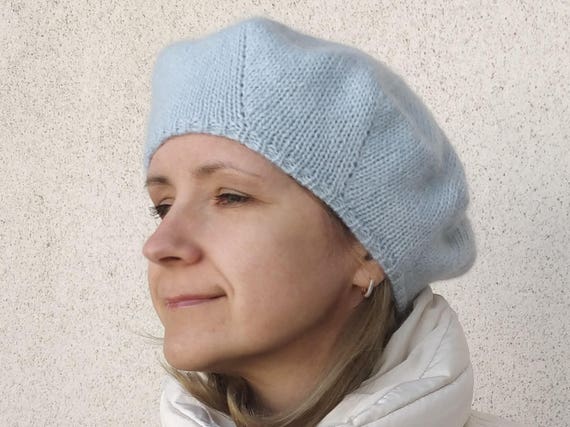 Knit beret women Ladies knitted beret Knit wool beret Merino beret Womens beret trendy Knit beret for lady Knit cashmere beret Merino wool
