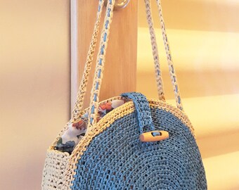 Borsa rotonda all'uncinetto Borsa a cerchio in maglia | Etsy Italia