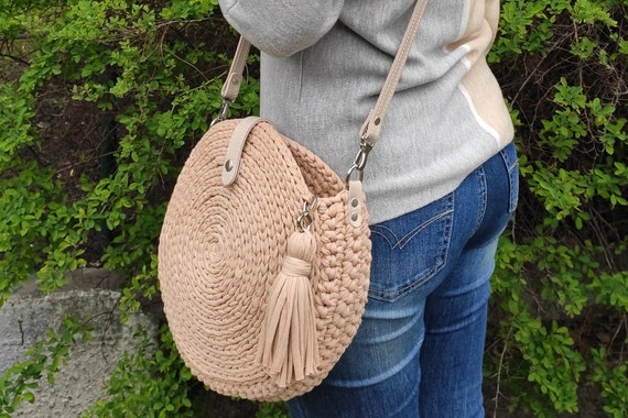 posibilidad desbloquear cadena Crochet redondo bolso círculo bolso círculo elegante redondo - Etsy México