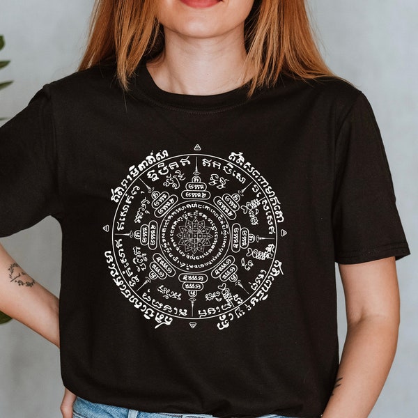 8 Direction Sak Yant Thai Paed Tidt Tattoo T-shirt | Buddha Buddhist Thailand Tank | Thai Asia Bangkok Travel Hoodie | Yantra Tattooist Tee