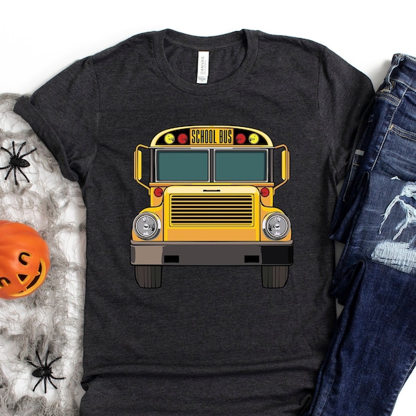 Halloween School Bus Driver T-shirt | Mechanic Road Trip Purim Carnival Tank | October Trick Or Treat Hoodie | Omnibus Autobus Motorbus Tee