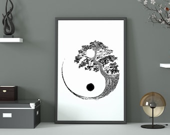 Choose 12 Yin Yang Symbol or 24 17 Yoga Studio Yoga and Buddhist Symbols Choose your Patina Color and Choose from a Variety of Zen Office Metal Wall Art Home Decor Living Room 