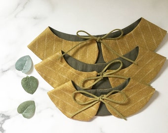 Sage green peterpan collar