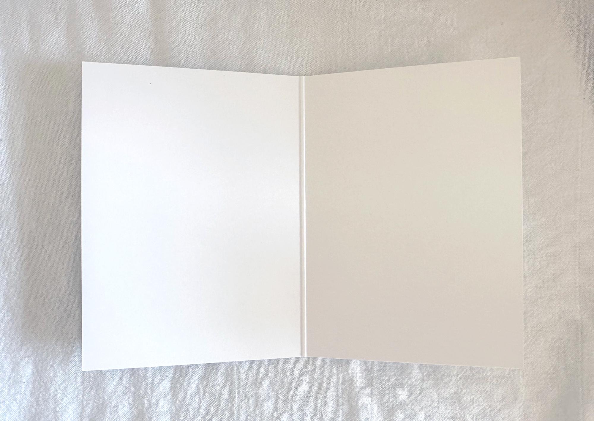 Floral Hand-painted Blank Bi-fold Greeting Notecard Fine Art 4x5.5 ...