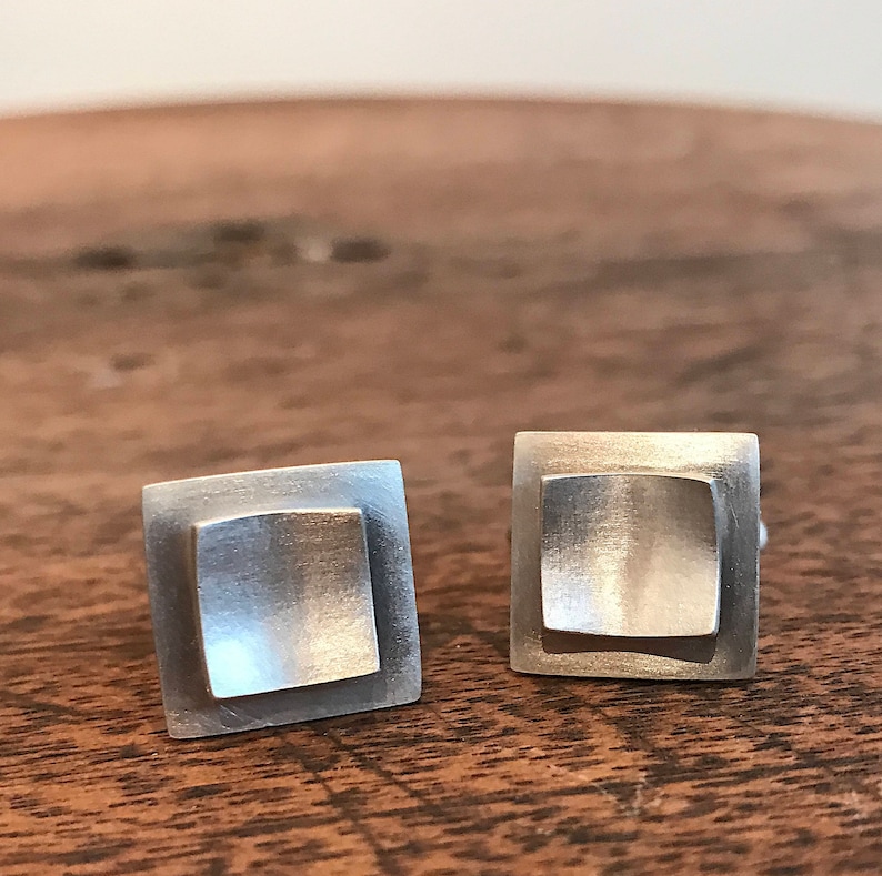 Quadro Silver Cuff Links
