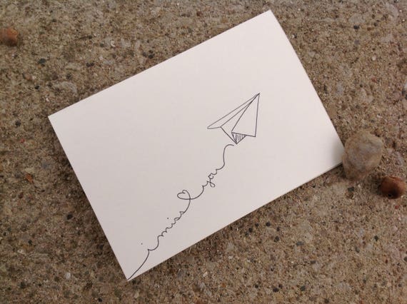 Paper Planes Missing You Card
