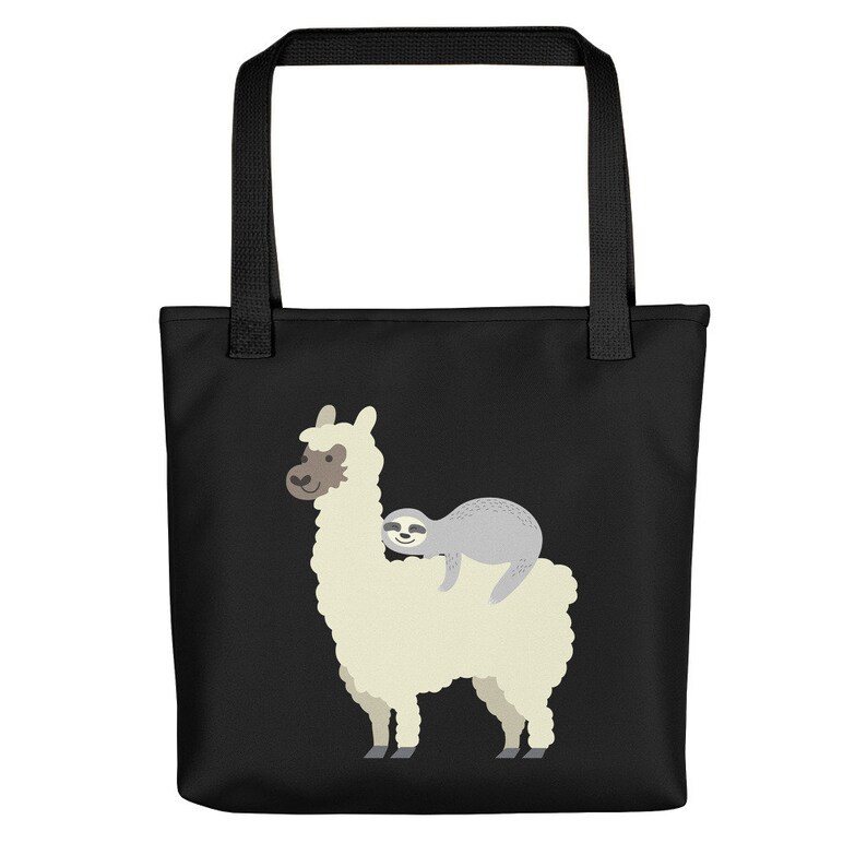 Cute /& Funny Sloth Sleeping On Llama Friend Tote bag