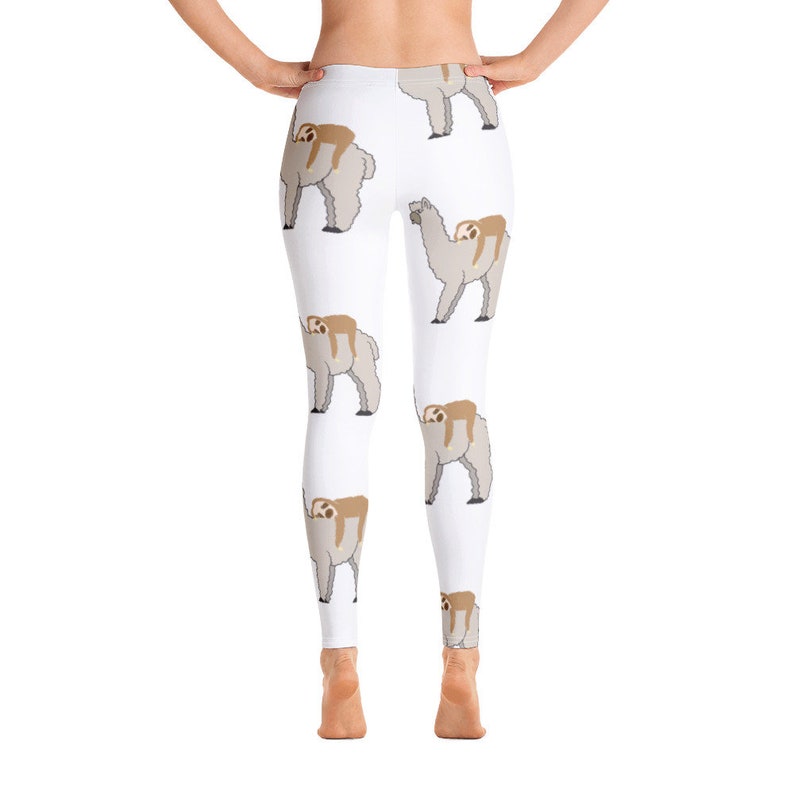 Cute Sloth Riding Llama Women/'s Leggings All-Over Print Great Gift Idea for Sloth /& Llama Lovers