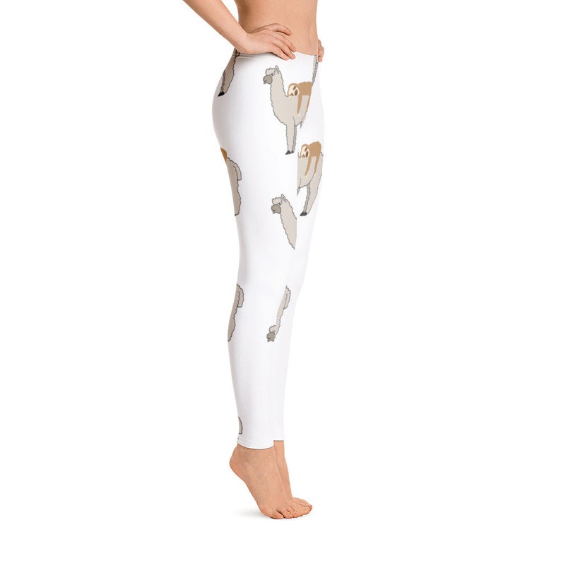 Cute Sloth Riding Llama Women/'s Leggings All-Over Print Great Gift Idea for Sloth /& Llama Lovers