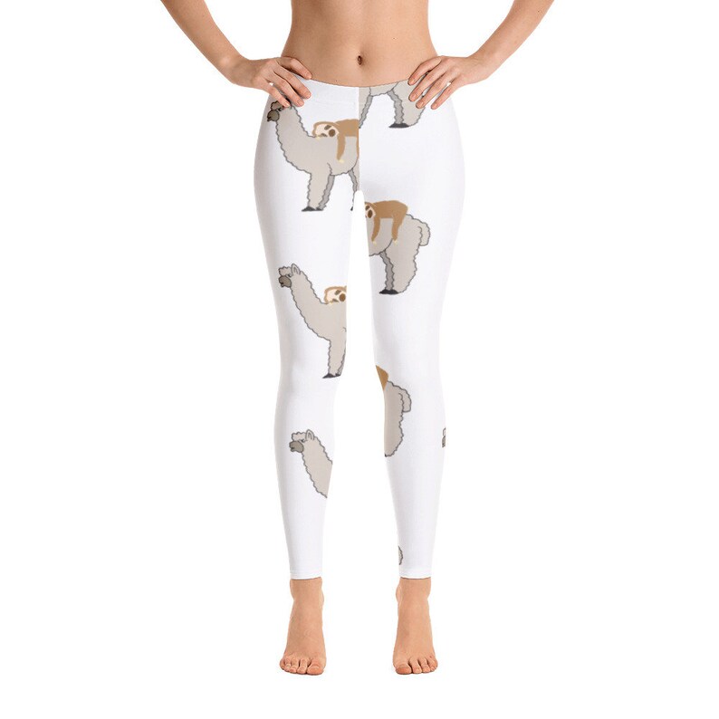 Cute Sloth Riding Llama Women/'s Leggings All-Over Print Great Gift Idea for Sloth /& Llama Lovers