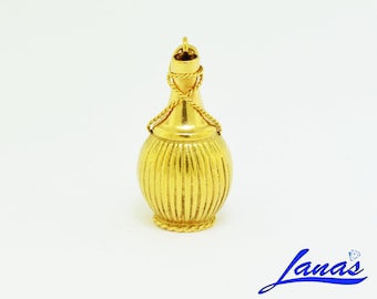 Antique 18K Yellow Gold Wine Bottle Charm