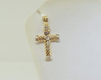 14K Yellow Gold Cross Pendant