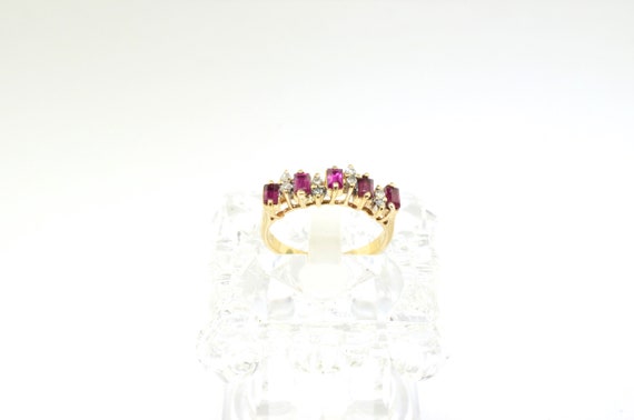 14k Diamond And Ruby Ring. Size 5.5 - image 1
