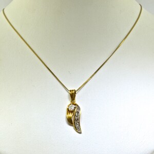 Antique 14k Yellow Gold And Diamond Pendant