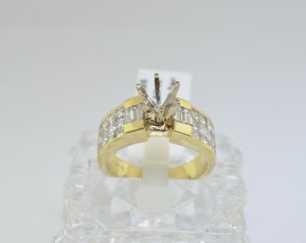 14k Gold And Diamond Engagement Ring. Size 7