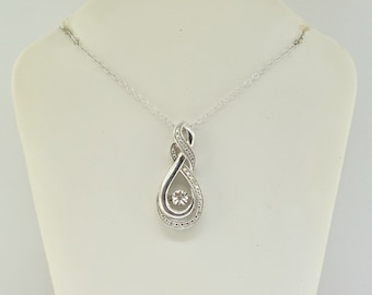 Silver Pendant With Diamonds