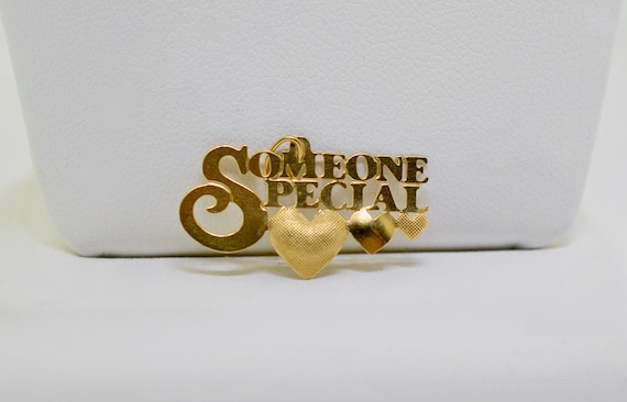 14K Yellow Gold "Someone Special" Heart Charm - image 1