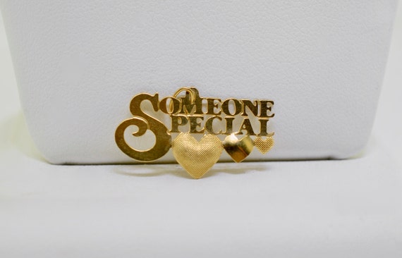 14K Yellow Gold "Someone Special" Heart Charm