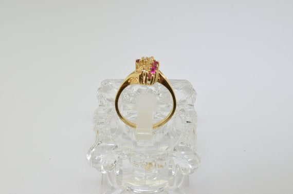 Vintage 14k Diamond And Ruby Ring - image 4