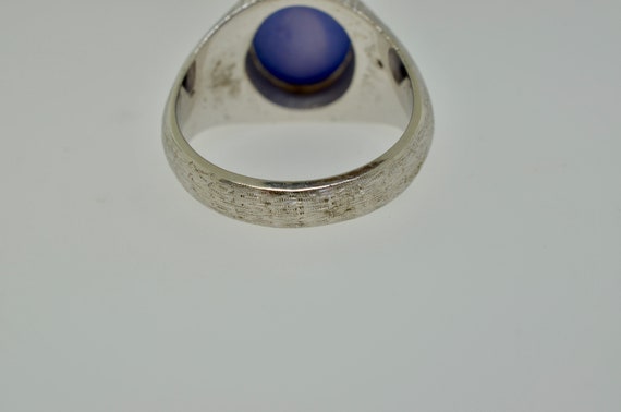 14K White Gold Star Sapphire Ring (size 10) - image 7