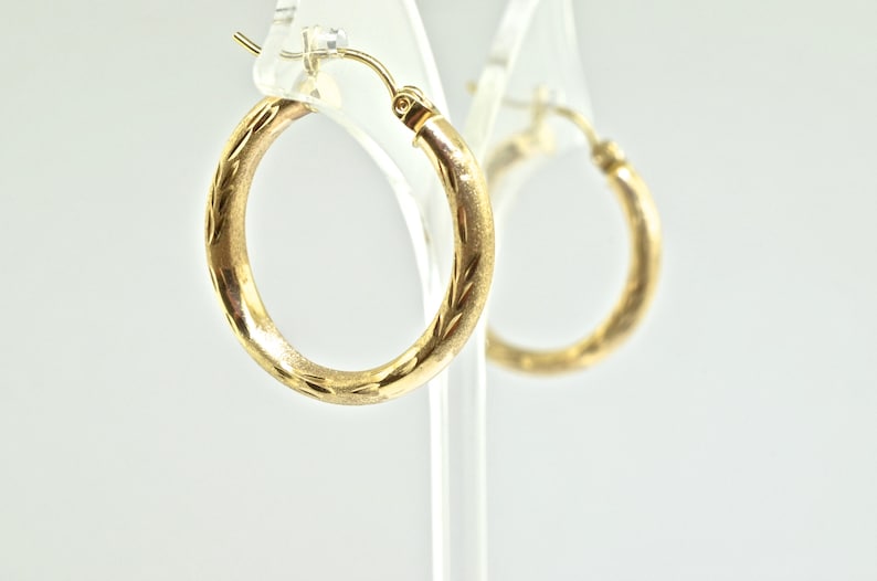10k Yellow Gold Hoop Earrings