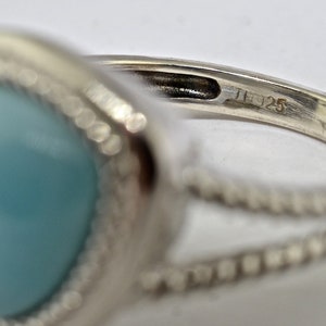 Sterling Silver And Turquoise Ring. Size 6