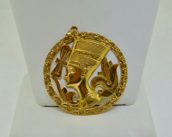 Antique 18K Yellow Gold Egyptian Pendant