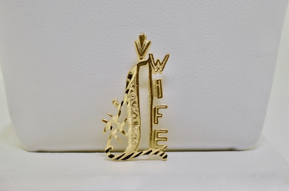 14K Yellow Gold "#1 Wife" Charm