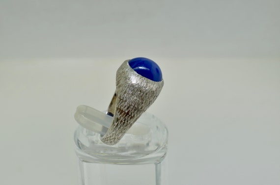 14K White Gold Star Sapphire Ring (size 10) - image 4