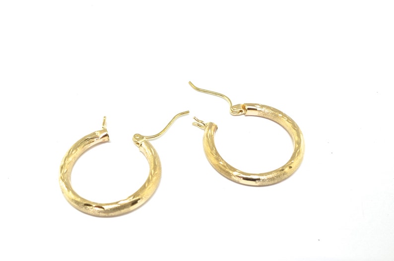 10k Yellow Gold Hoop Earrings
