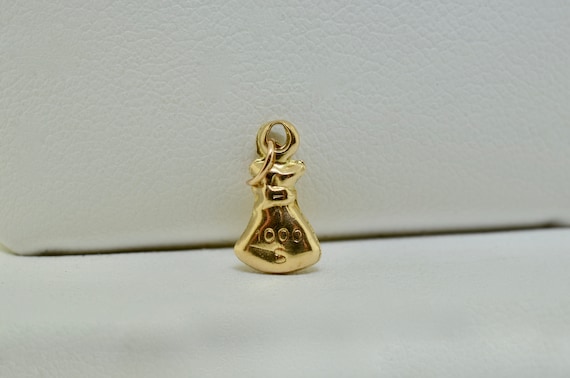 Money bag charm gold best sale