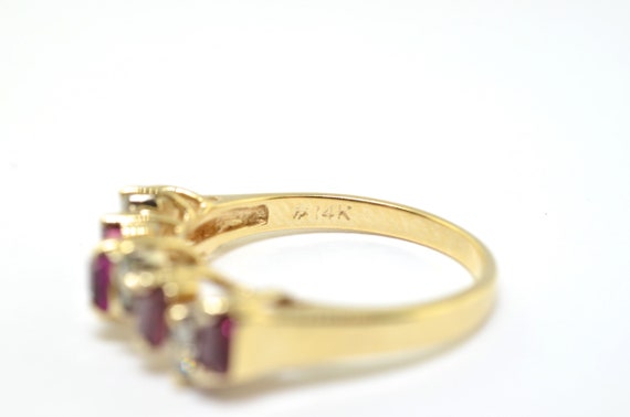 14k Diamond And Ruby Ring. Size 5.5 - image 5