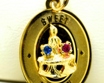 14k Yellow Gold Sweet Sixteen Charm