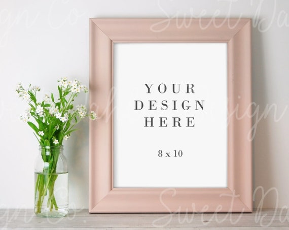 Frame Mockup Feminine Digital Print Stock Photo Wall Art