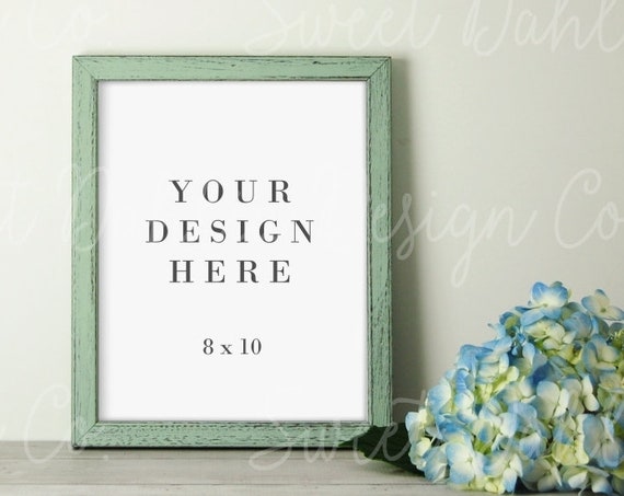 Floral Frame Mockup Frame Mockup Feminine Mockup Distressed Blue Floral Frame Mockup Frame Mockup Feminine Mockup Distressed Blue