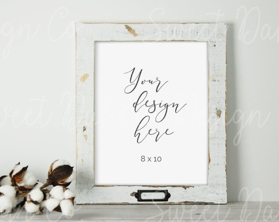 Mockup Frame Mockup White Frame Digital Print Stock Photos